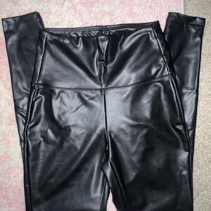 Black Faux Leather Leggings